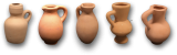 Kleine Terracottavase schlank