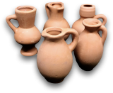 Kleine Terracottavase schlank